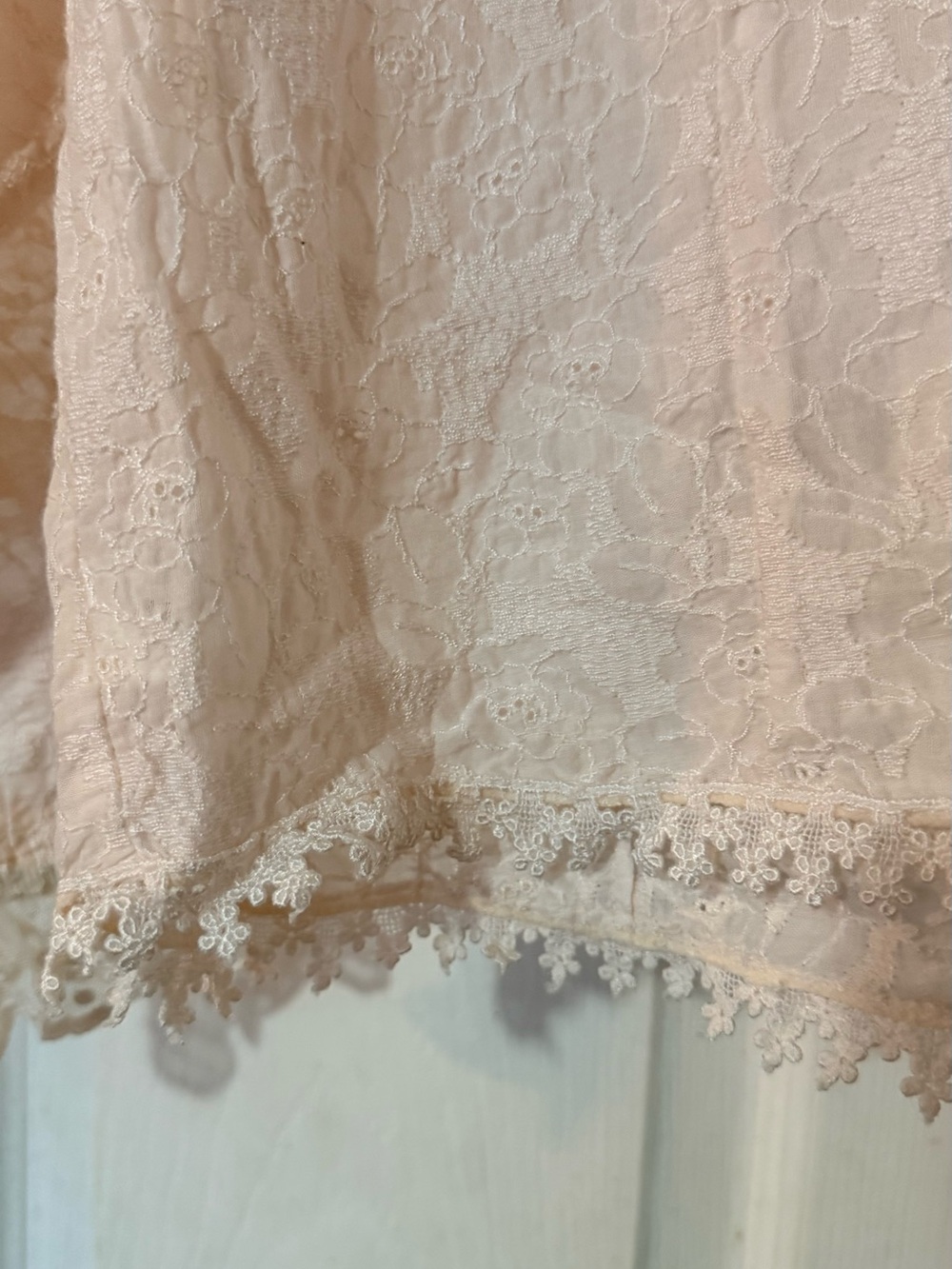 Pastel Lace Ruffle Blouse - Cream - Picture 8 of 12